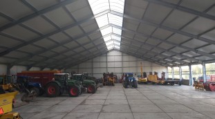 Nieuwbouw werktuigen loods